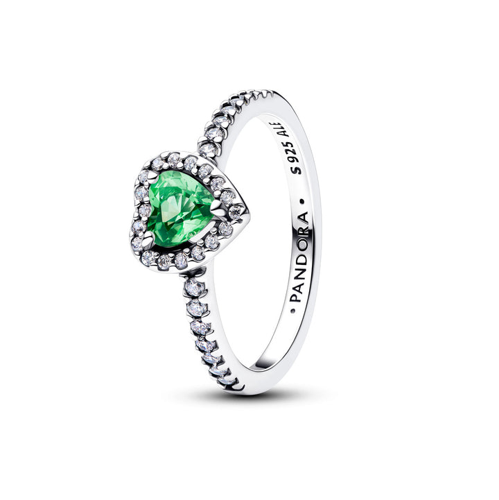 Pandora Anello Cuore in rilievo verde menta - 198421C08