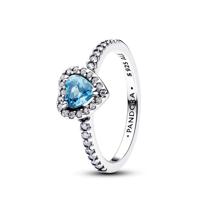 Pandora Elevated Light Blue Heart Ring - 198421C10