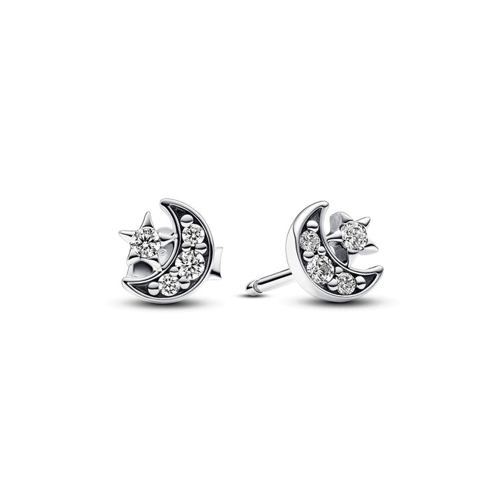 Pandora Funkelnde Mond &amp; Stern Ohrringe - 292990C01