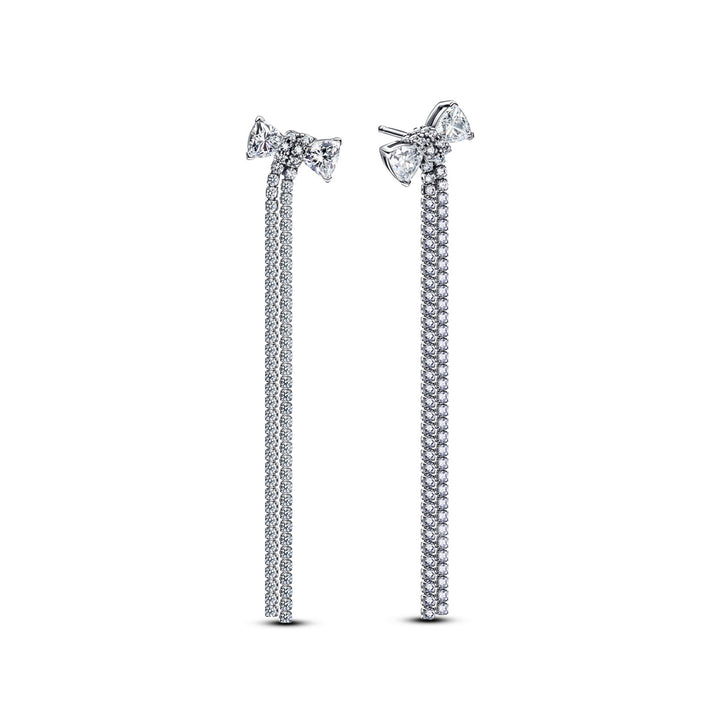 Pandora Pendants d’Oreilles Nœud Pavé - 293544C01