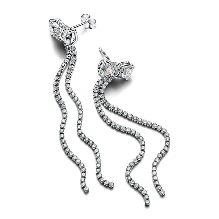 Pandora Pavé Schleife Tropfen Ohrringe - 293544C01