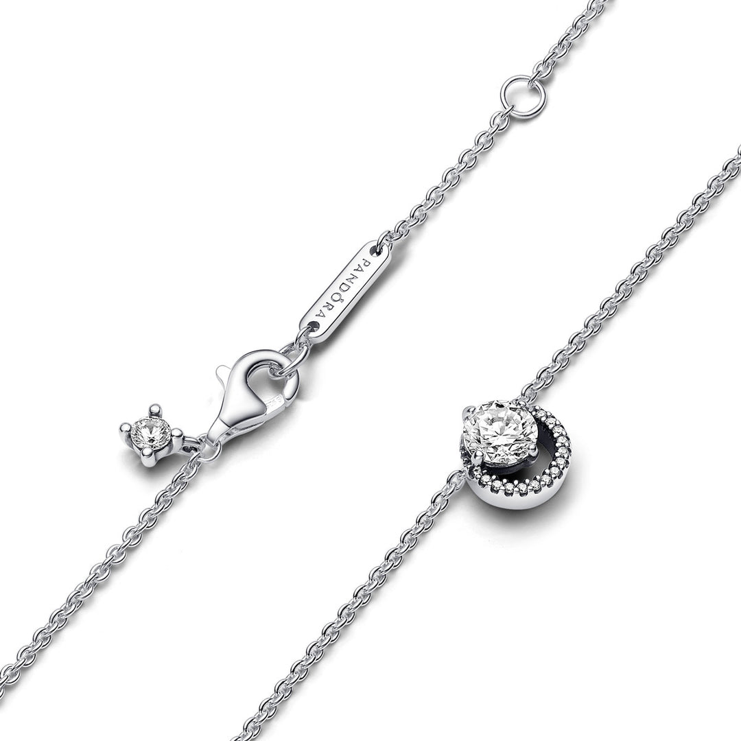 Pandora Funkelnder Runder Strahlenkranz Halskette - 391174C01-45
