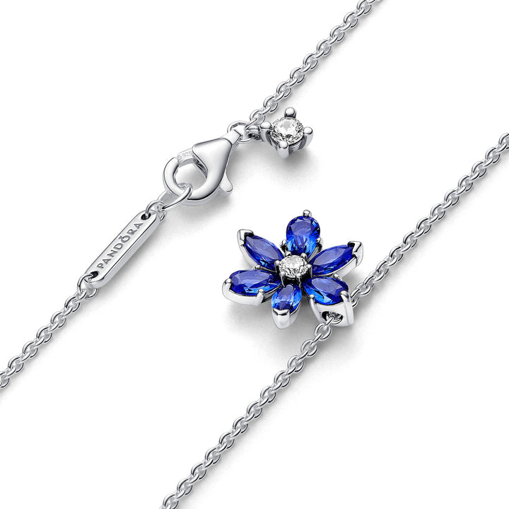 Pandora Funkelnde Blaue Herbarium Cluster Halskette - 392387C02-45