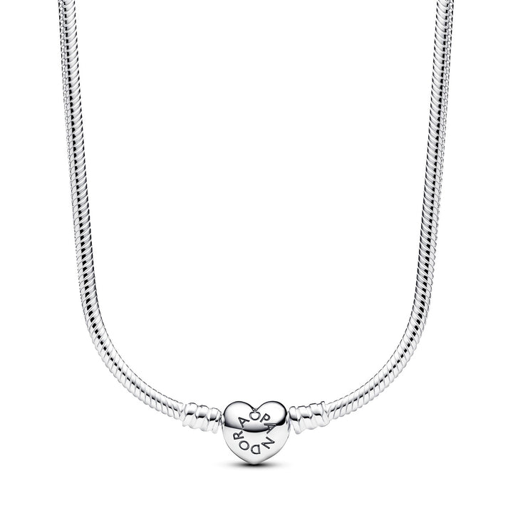 Pandora Moments Schlangen Gliederarmband mit Herzverschluss - 393091C00-45