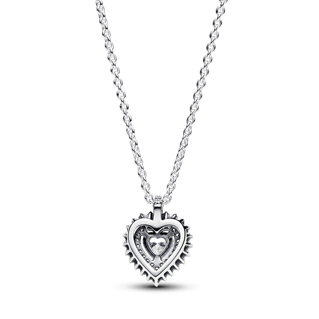 Pandora Funkelnder Herz Strahlenkranz Halskette - 393099C01-45