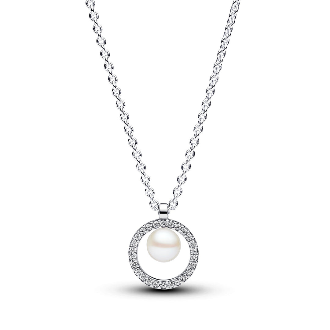 Pandora Behandelte Süsswasserzuchtperle & Pavé Halskette - 393165C01-45