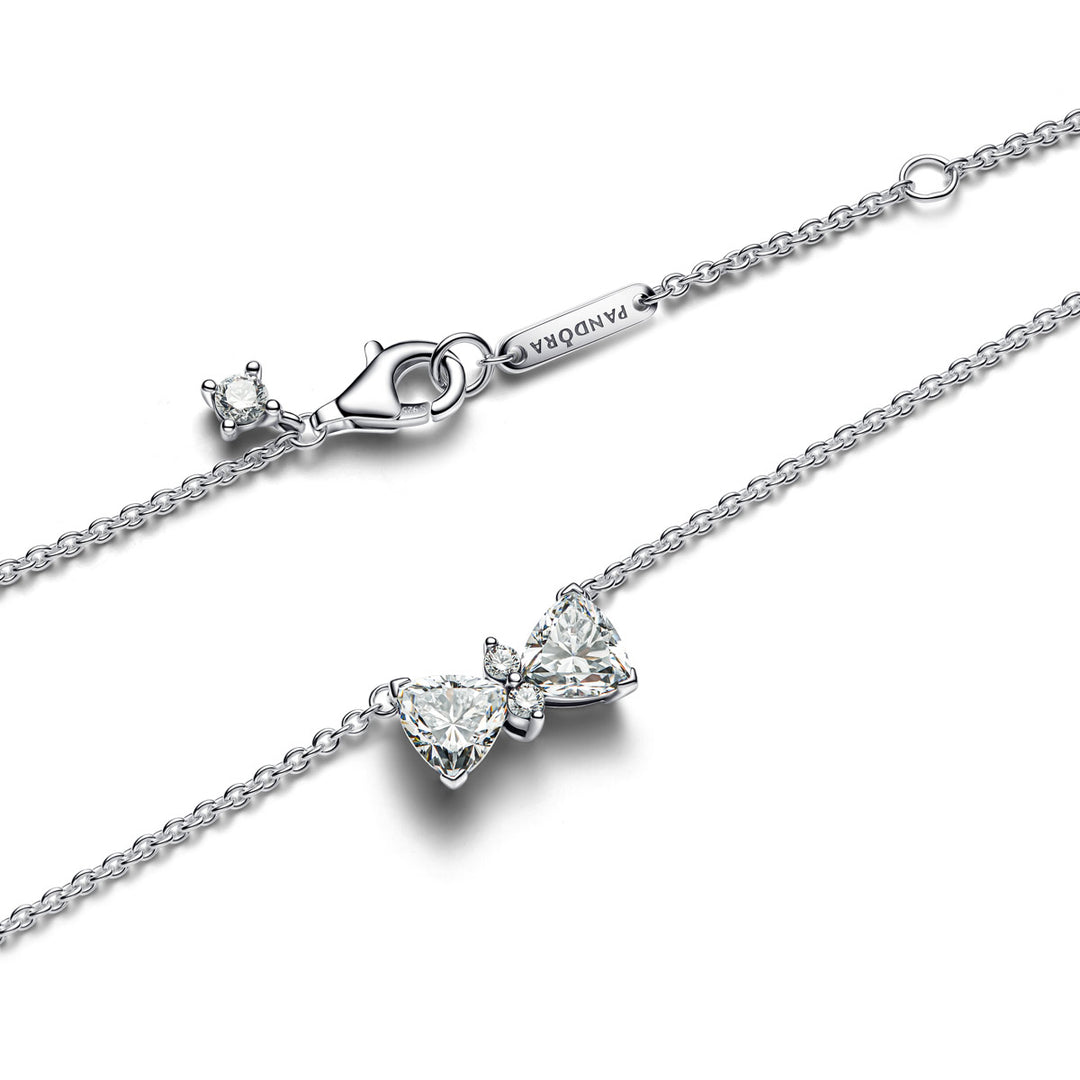 Pandora Funkelnde Schleife Halskette - 393509C01-45