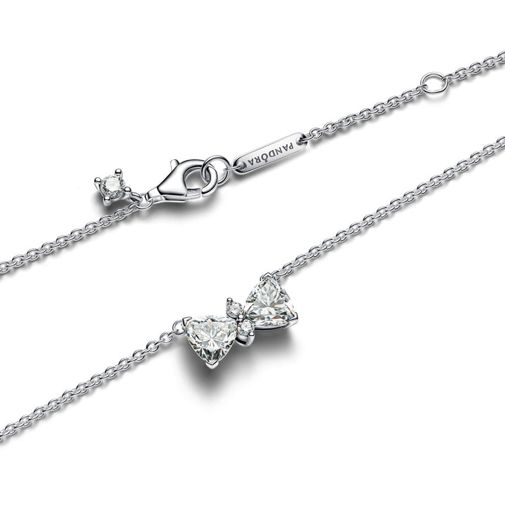 Pandora Funkelnde Schleife Halskette - 393509C01-45