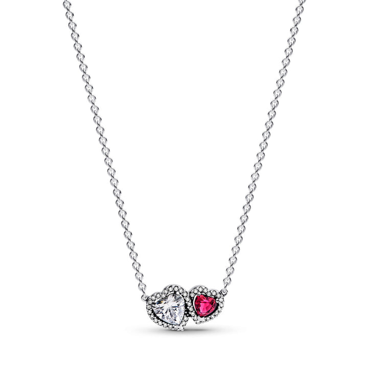 Pandora Collier à Pendentif Cœurs Halo - 393632C01-45