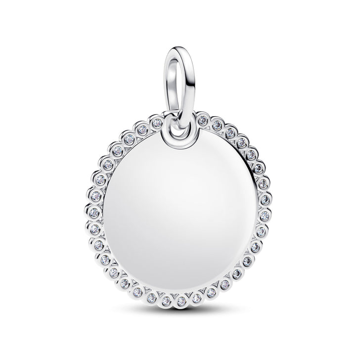 Pandora Engravable Round Tag Pendant - 394007C01