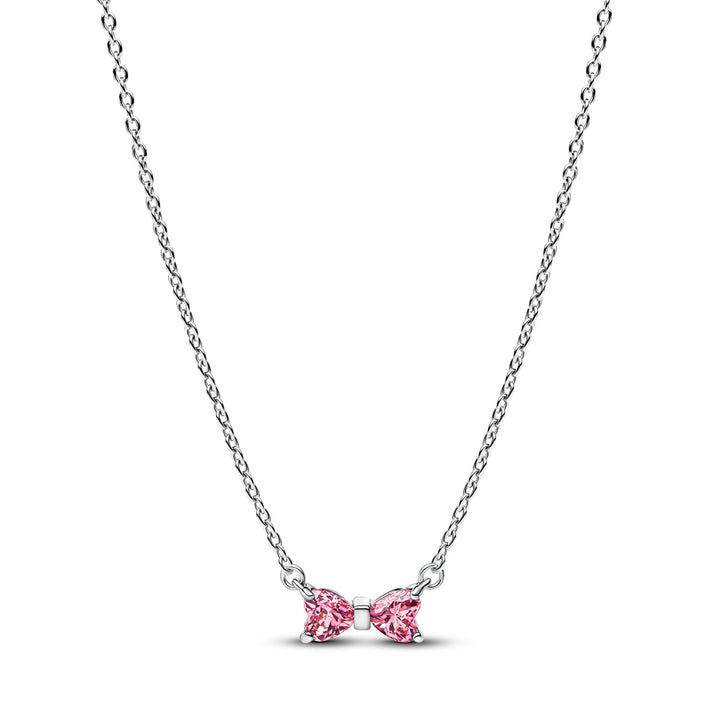 Pandora Collier à Pendentif Nœud Rose - 394235C01-45