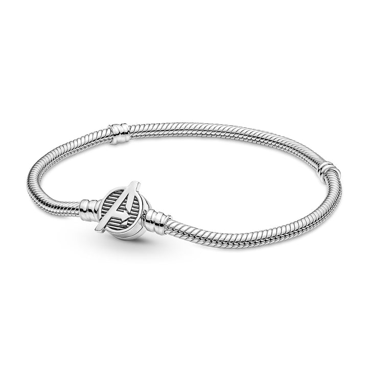 Pandora Moments Marvel The Avengers Logo Snake Chain Armband - 590784C00