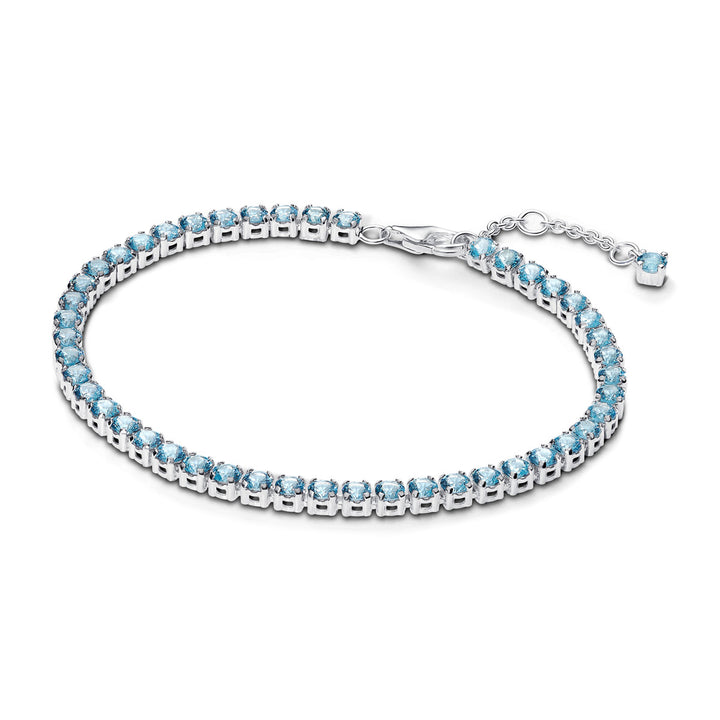 Pandora Bracciale Tennis Cristalli Azzurri - 591469C03
