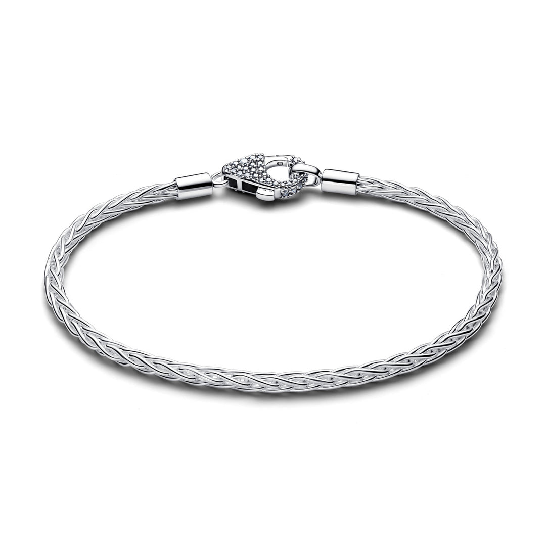 Pandora Pavé Clasp Foxtail Chain Charm Bracelet - 594462C01