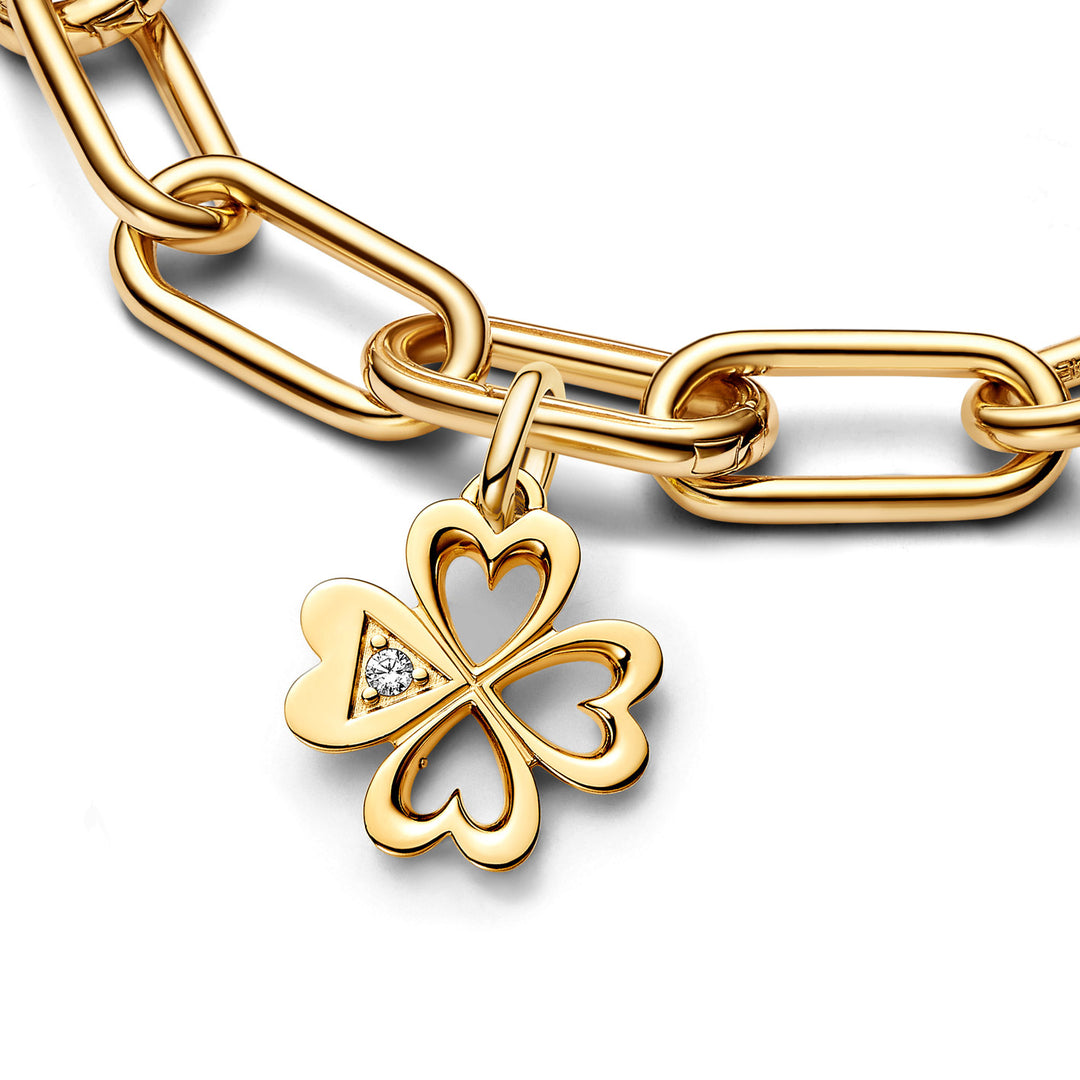 Pandora ME Herz Vierblättriges Kleeblatt Medaillon Charm - 763034C01