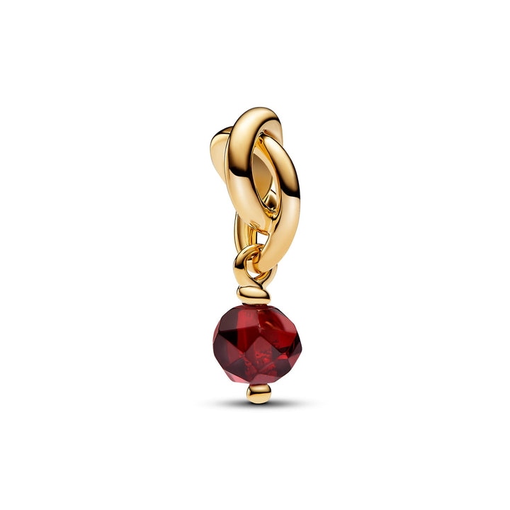 Pandora Facettierter echtroter Ewigkeitskreis Charm Anhänger - 763462C01