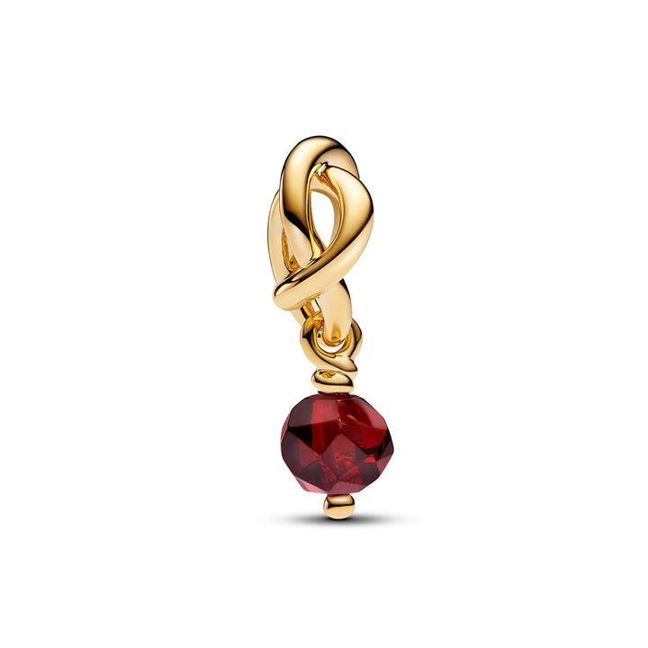 Pandora Facettierter echtroter Ewigkeitskreis Charm Anhänger - 763462C01