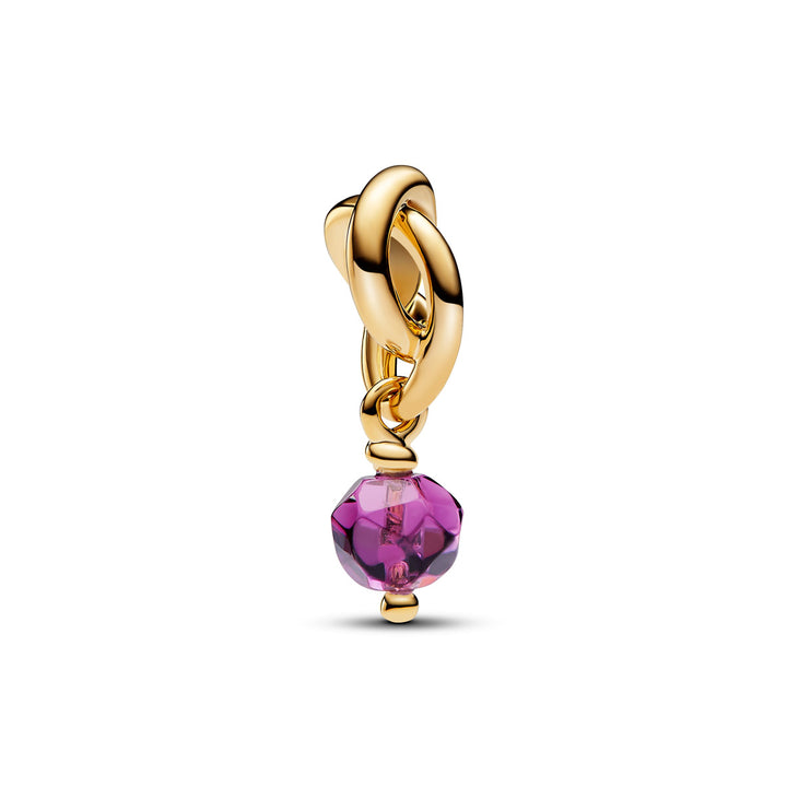 Pandora Facettierter violetter Ewigkeitskreis Charm Anhänger - 763462C02