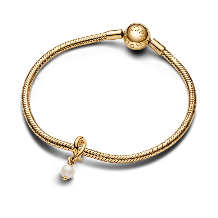 Pandora Behandelte Süsswasserzuchtperle Ewigkeitskreis Charm Anhänger - 763462C06