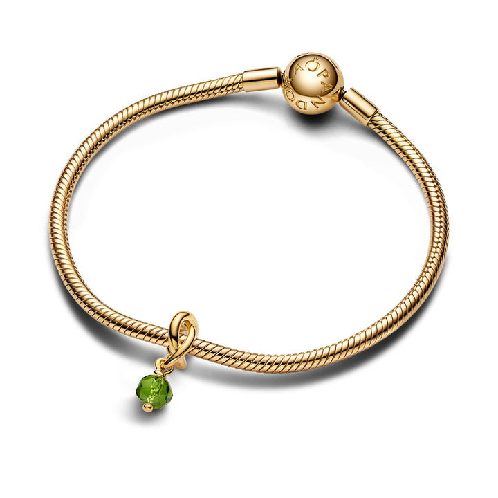 Pandora Facettierter frühlingsgrüner Ewigkeitskreis Charm Anhänger - 763462C08