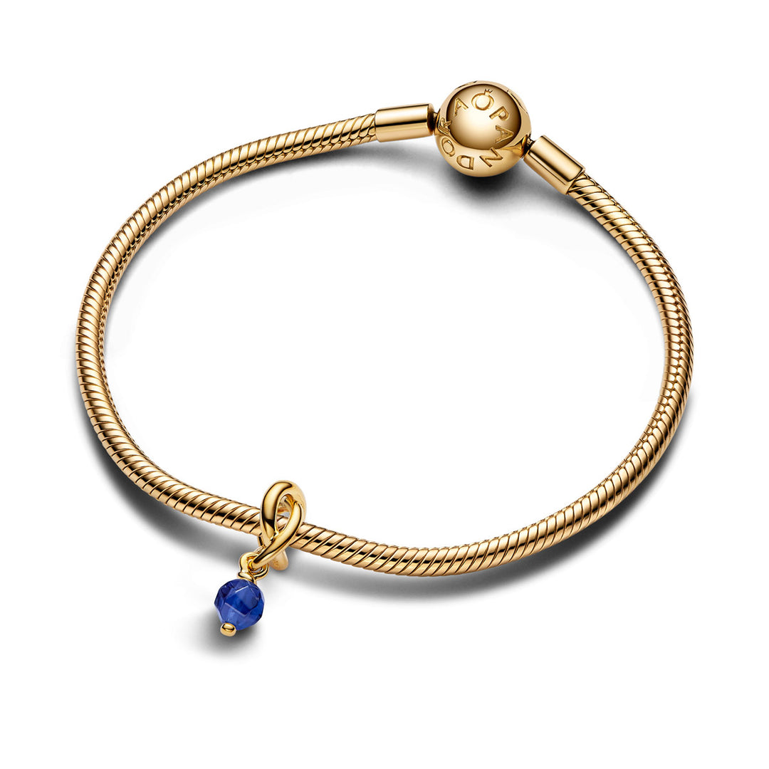 Pandora Facettierter wasserblauer Ewigkeitskreis Charm Anhänger - 763462C09