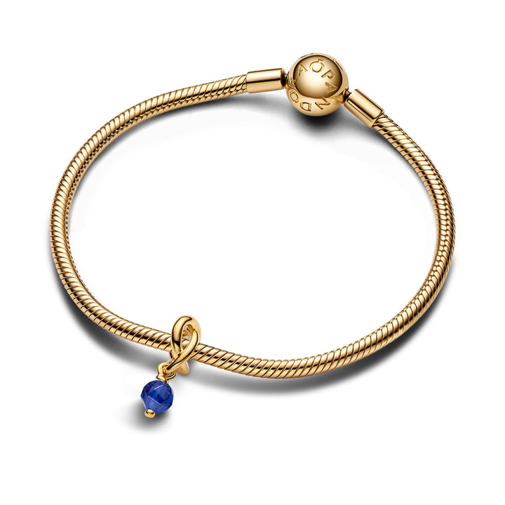 Pandora Facettierter wasserblauer Ewigkeitskreis Charm Anhänger - 763462C09