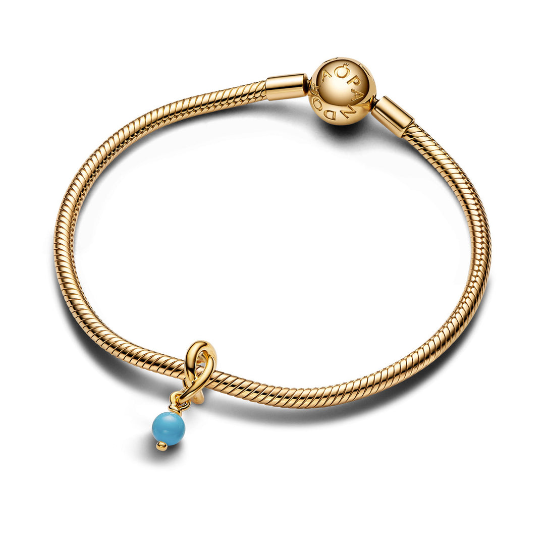 Pandora Türkisblauer Ewigkeitskreis Charm Anhänger - 763462C12