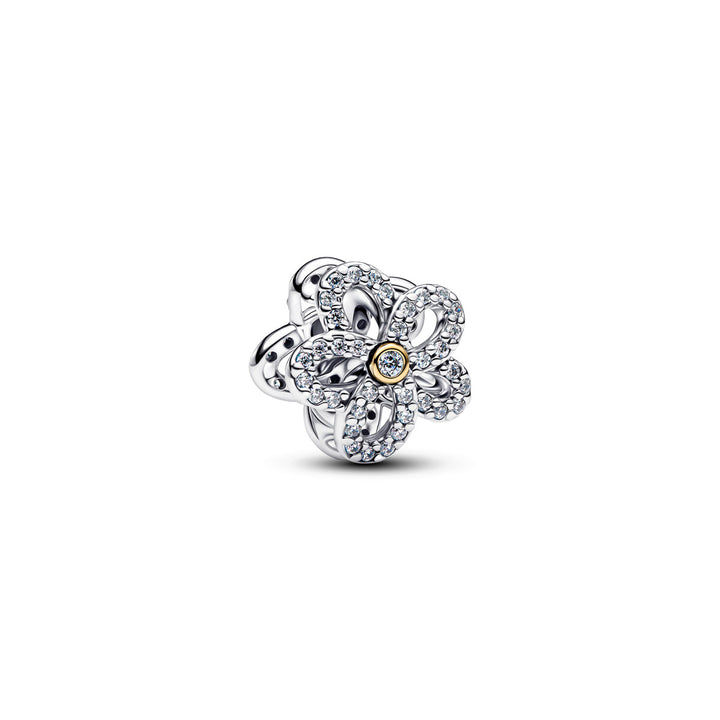 Pandora Pavé Blume Offen gearbeitetes Charm - 764480C01