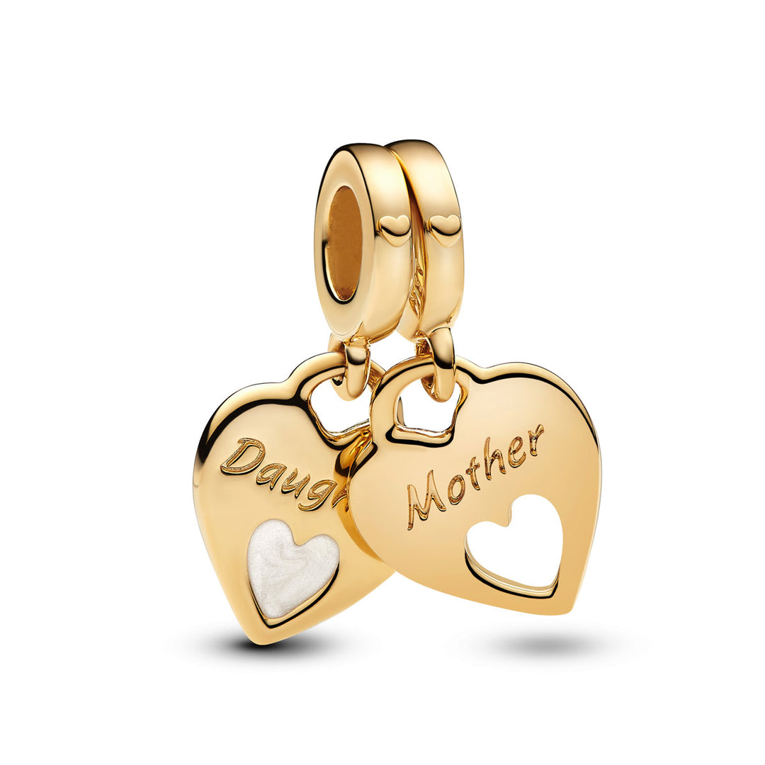 Pandora Mother and Daughter Doppeltes Herz Charm - 769187C01