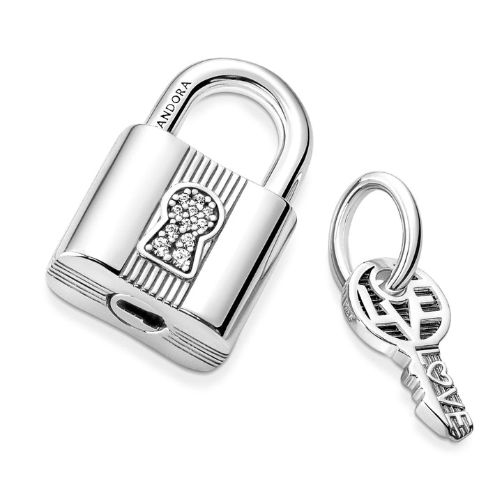 Pandora Vorhängeschloss &amp; Schlüssel Charm - 790088C01