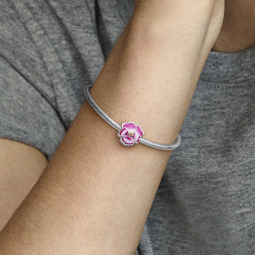 Pandora Rosafarbenes Stiefmütterchen Charm - 790777C01