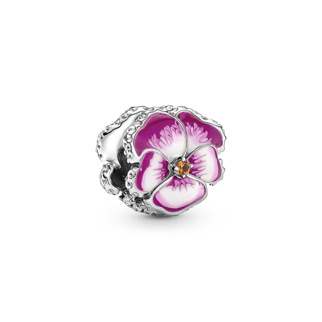Pandora Pink Pansy Flower Charm - 790777C01
