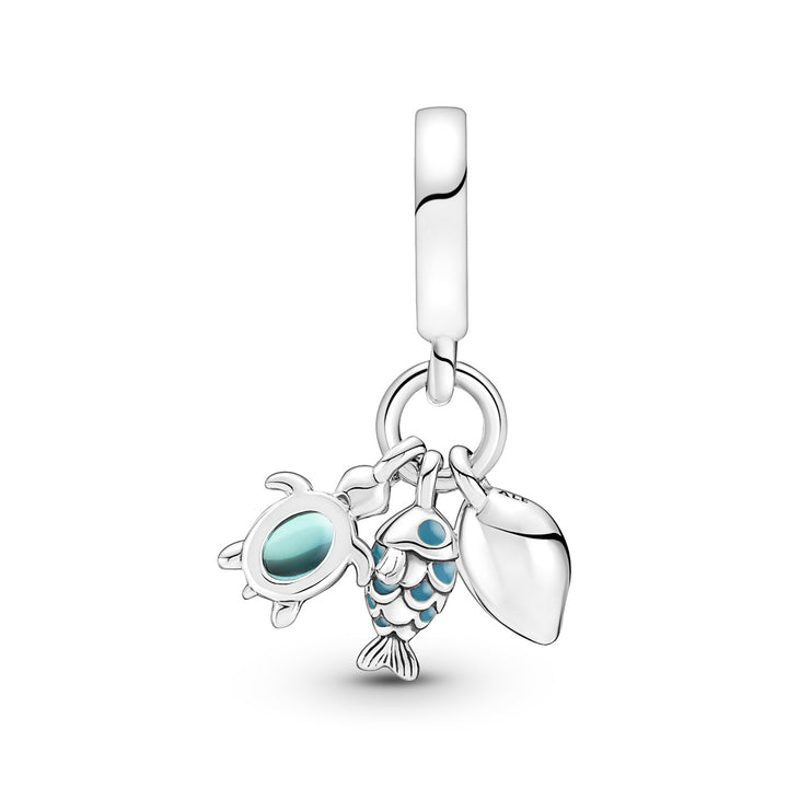 Pandora Fisch Meeresschildkröte &amp; Muschel Dreifacher Charm - 791697C01