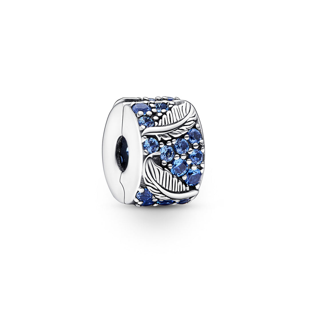 Pandora Geschwungene Feder & Pavé Clip Charm - 792552C01