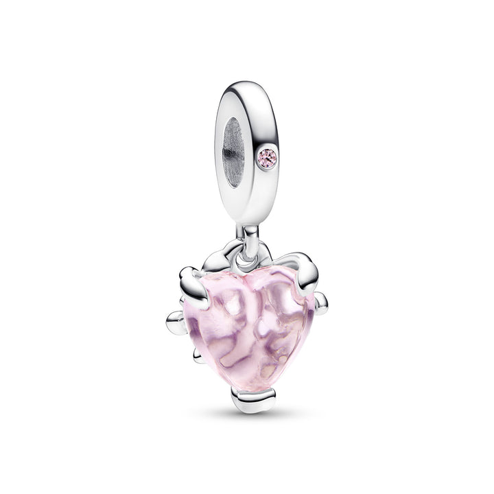 Pandora Rosafarbener Stammbaum &amp; Herz Charm - 792654C01