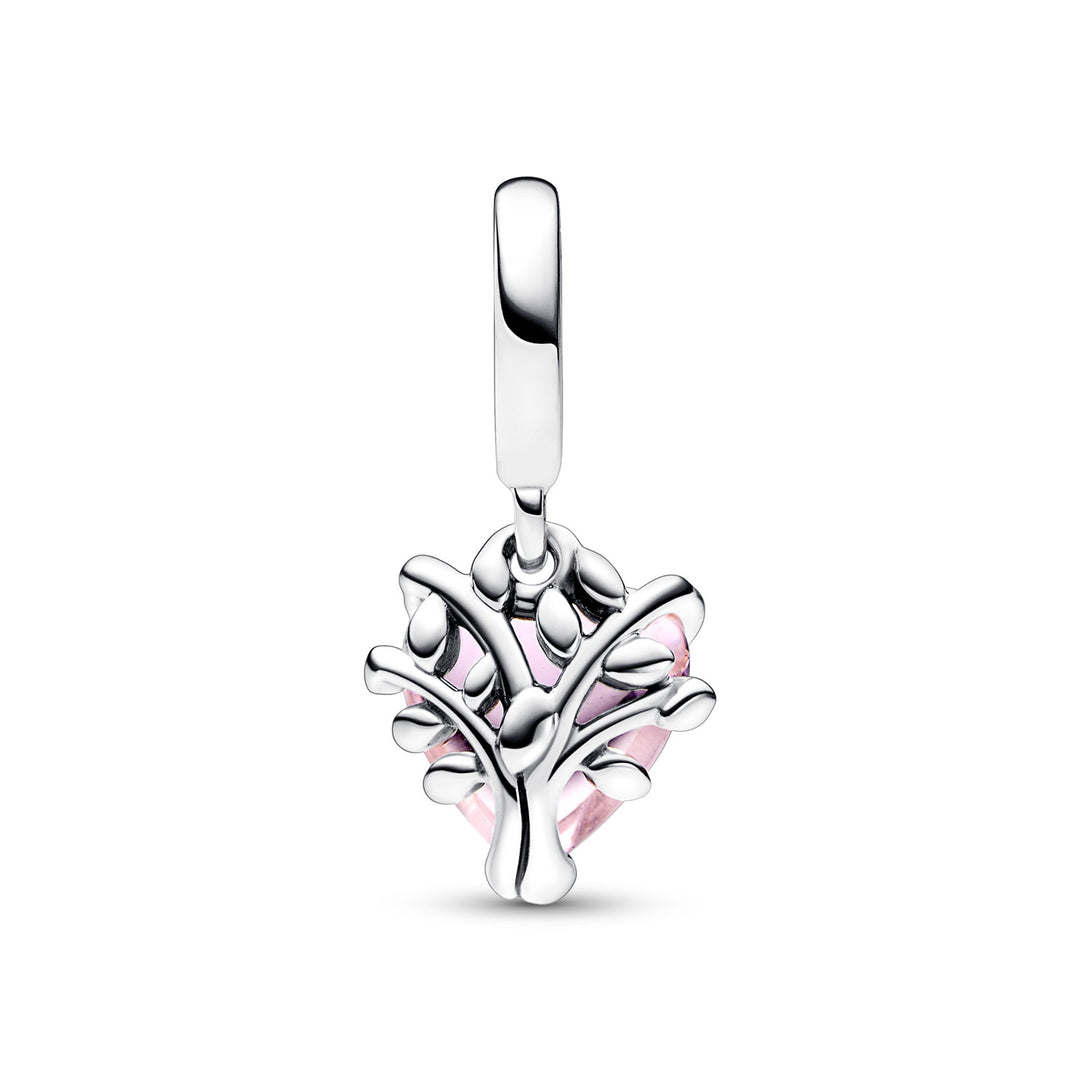Pandora Rosafarbener Stammbaum &amp; Herz Charm - 792654C01