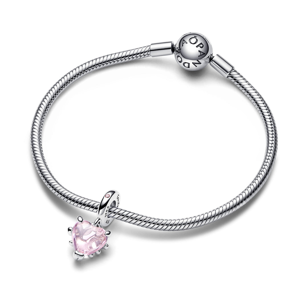 Pandora Rosafarbener Stammbaum &amp; Herz Charm - 792654C01