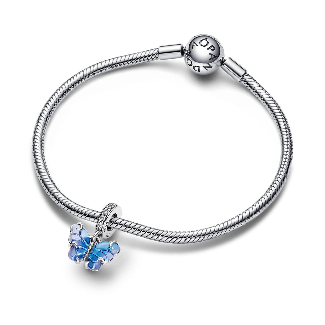 Pandora Blauer Murano Glas Schmetterling Charm - 792698C01