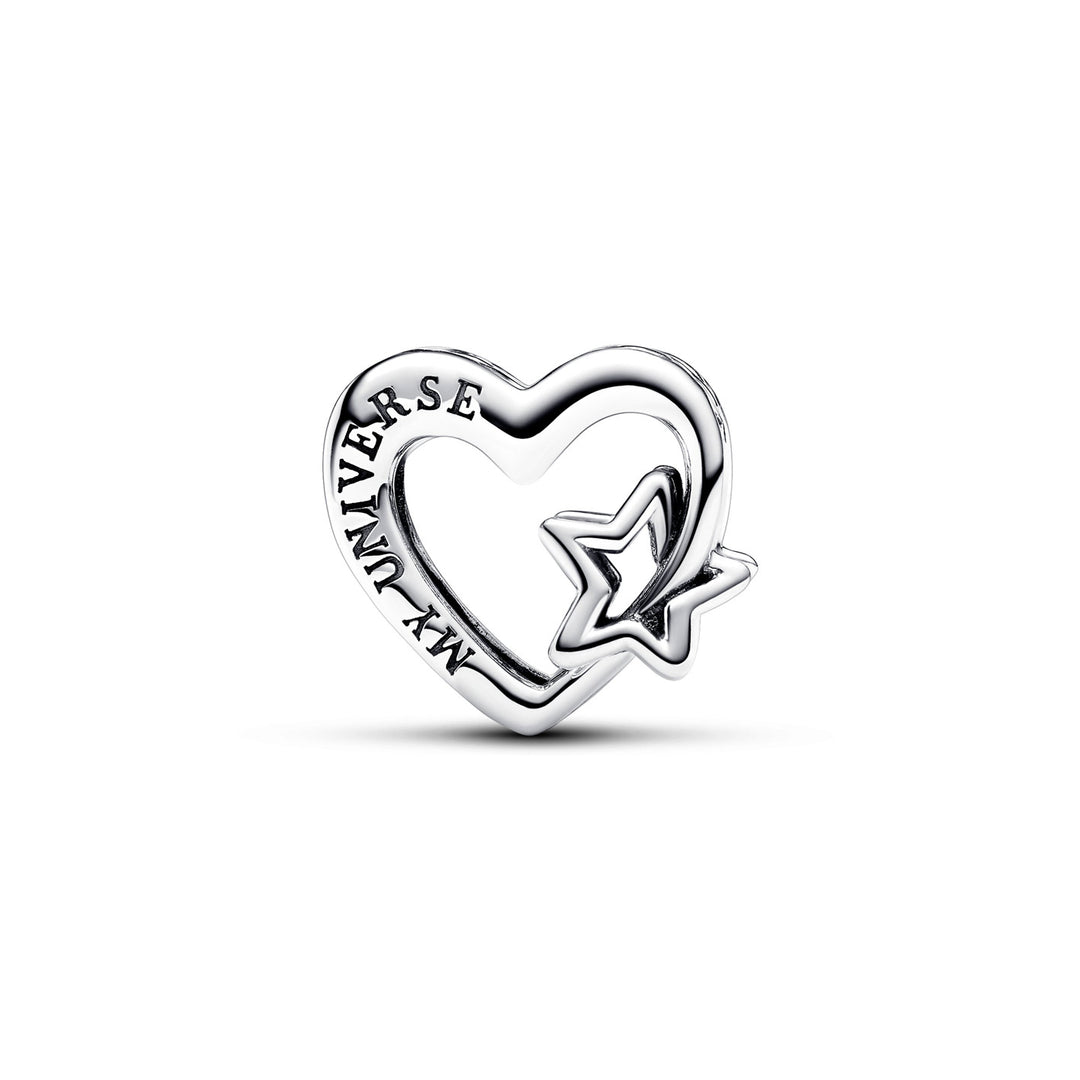 Pandora Offen gearbeitetes Familie Herz &amp; Stern Charm - 792829C00