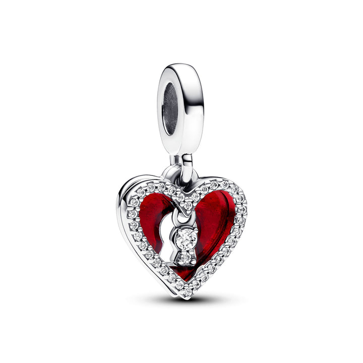 Pandora Rotes Herz &amp; Schlüsselloch Doppelter Charm - 793119C01