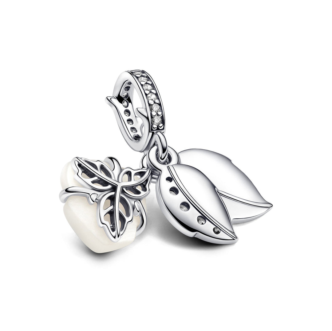 Pandora Weisse Blühende Rose Doppelter Charm - 793200C01