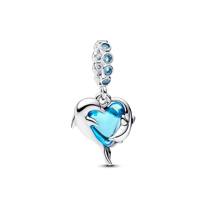 Pandora Blauer Murano Glas Delfine Charm Anhänger - 793924C01