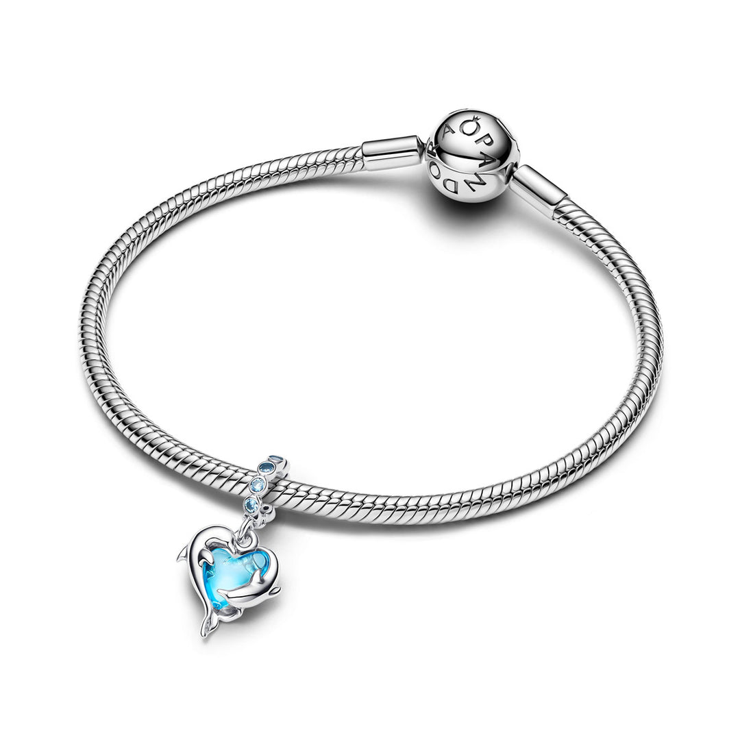 Pandora Blauer Murano Glas Delfine Charm Anhänger - 793924C01