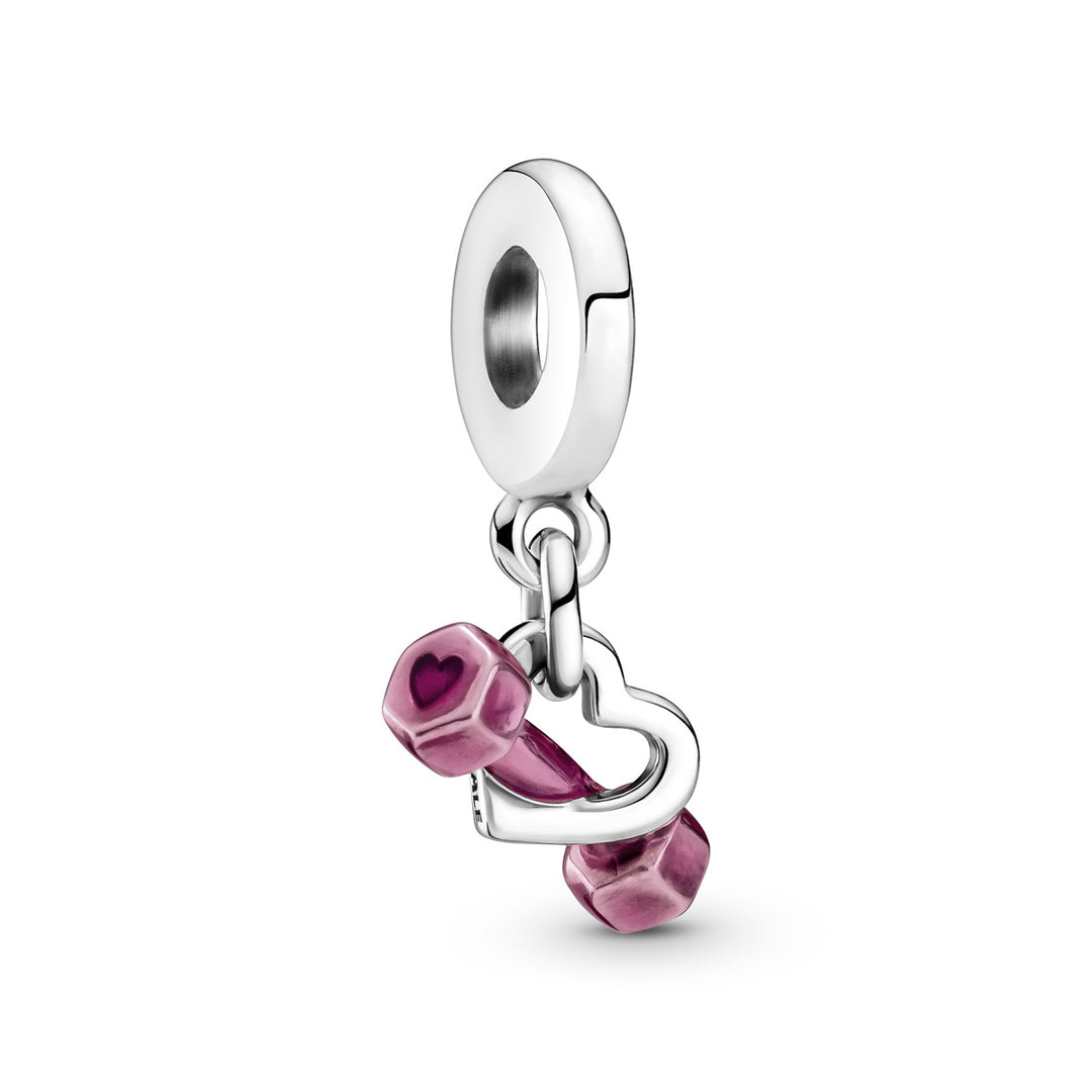 Pandora Dumbbell & Heart Dangle Charm - 799545C01