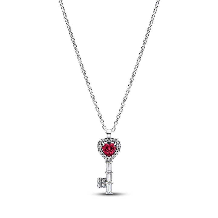 Pandora Elevated Heart Key Collier Necklace - 394392C01-45