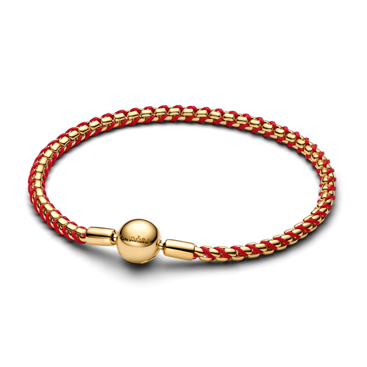 Pandora Red Cord Snake Chain Bracelet - 563816C01