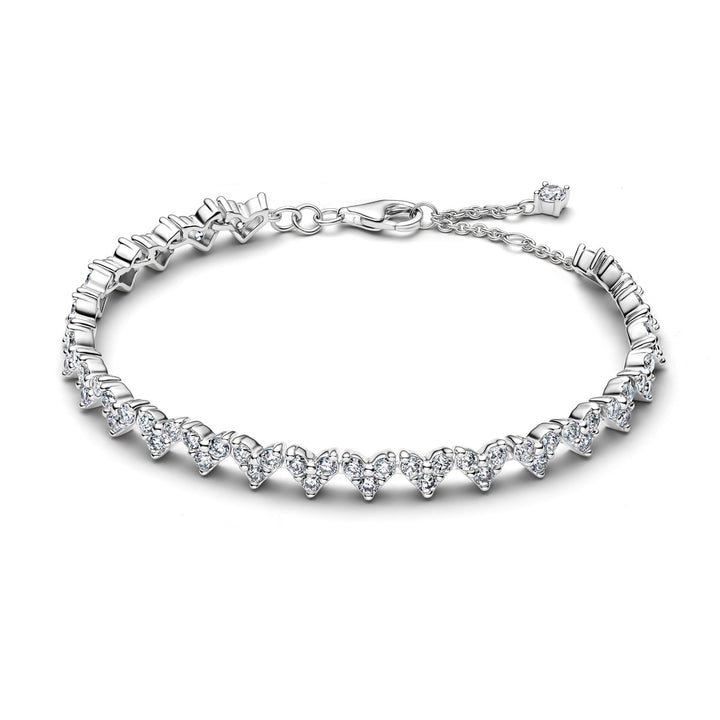 Pandora Drei Steine Herz Armband - 594390C01