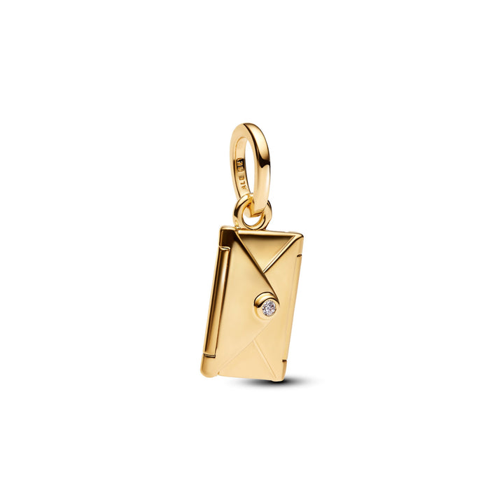 Pandora Charm Pendant Enveloppe Ouvrable et Gravable Doré - 764421C01