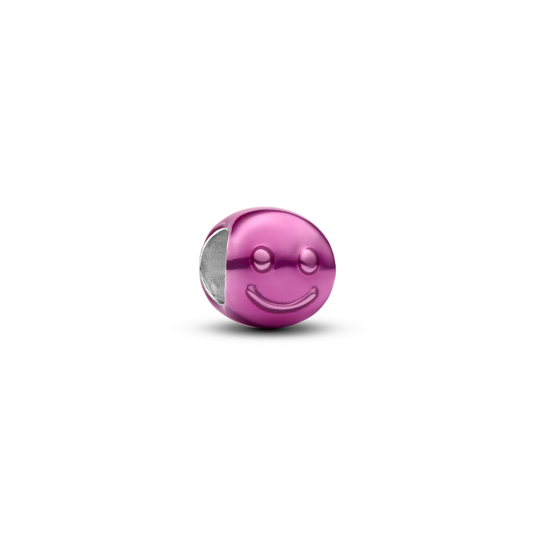 Pandora Rosafarbenes Glückliches Gesicht Mini Charm - 794815C01