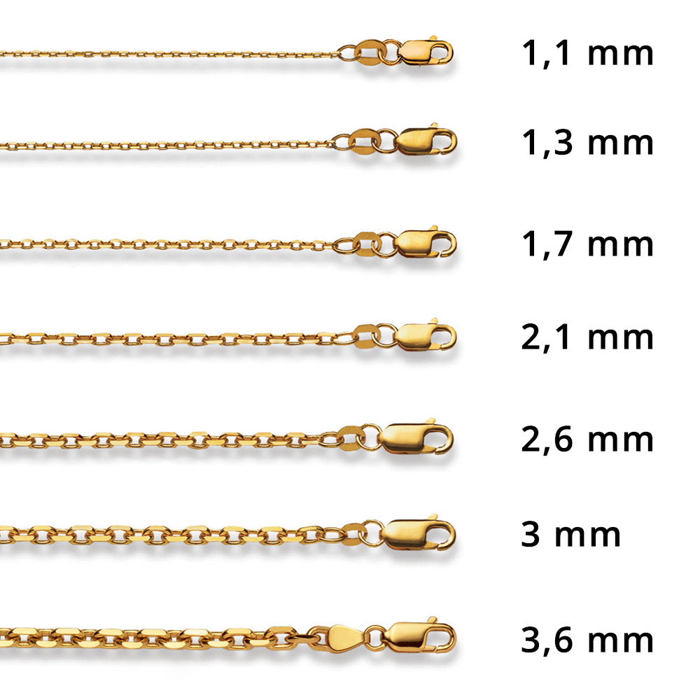 Luxoia Gold Classics Ankerkette Geschliffen Gelbgold 750/18k